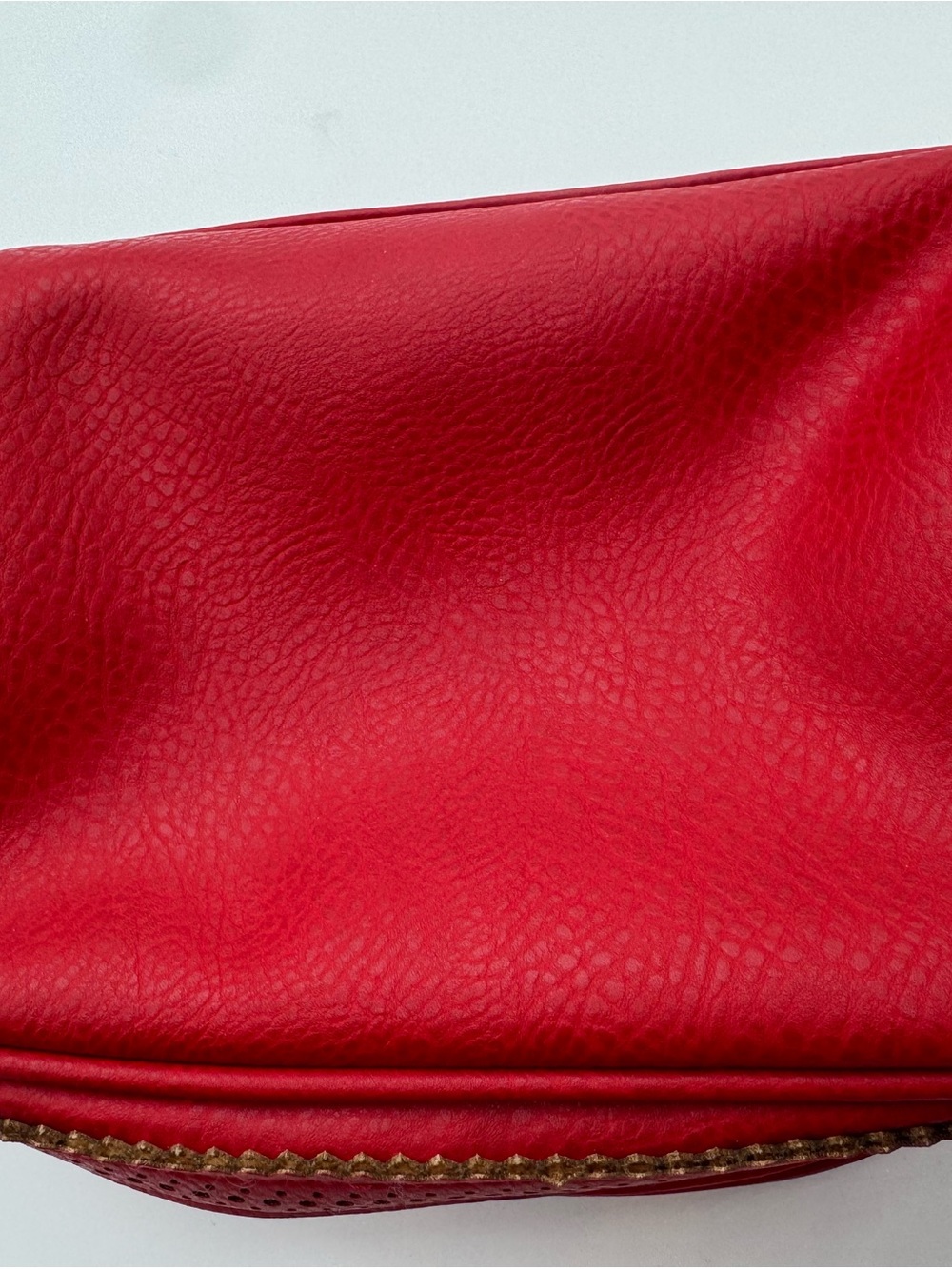 Nordstrom  red leather  Cosmetic Pouch Giani Bernini Travel Pouch - Picture 3 of 5